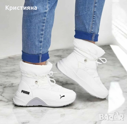 Дамски апрески реплика на пума с дебела топла вата