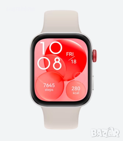 ЗАПЕЧАТАН * HUAWEI WATCH FIT 3 Бял с червено копче* Гаранция, снимка 8 - Смарт часовници - 52794147