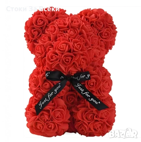 Плюшено мече с LED рози - романтичен подарък 25 см, снимка 8 - Декорация за дома - 53002813
