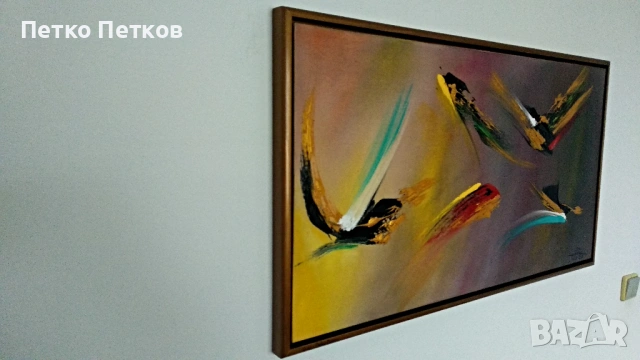 Абстрактни картини: Fugleflukt, снимка 4 - Картини - 53465127