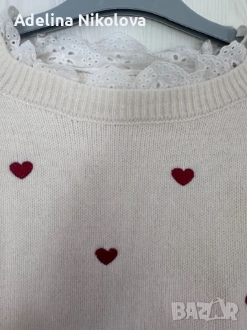 Пуловер с дантела, снимка 2 - Блузи с дълъг ръкав и пуловери - 53484812