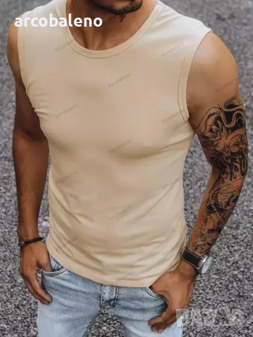 Мъжка тениска без ръкави, 4цвята , снимка 2 - Тениски - 49351069