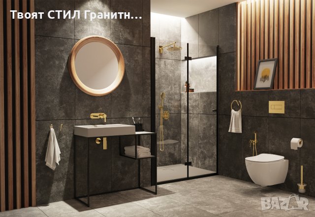 Бяла Гранитна Мивка за Баня, Монтаж върху плот стояща Correo 600x400 мм, снимка 2 - Мивки - 43552215