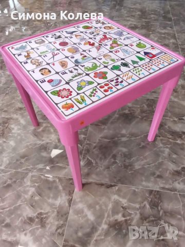 ✨Детска маса с българската азбука - 5 цвята (розов/син/жълт/зелен/оранжев) , снимка 1