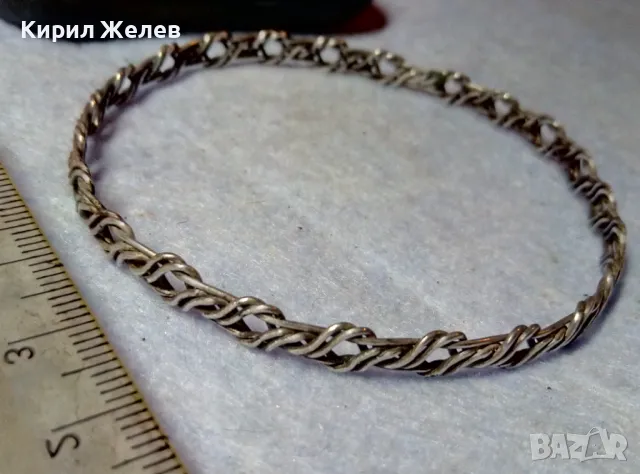 СТАРИННА АЖУРНА СРЕБЪРНА ГРИВНА МНОГО ВИСОКА ПРОБА СРЕБРО РЕТРО ПЛЕТКА РЪЧНА МАЙСТОРСКА РАБОТА 48407