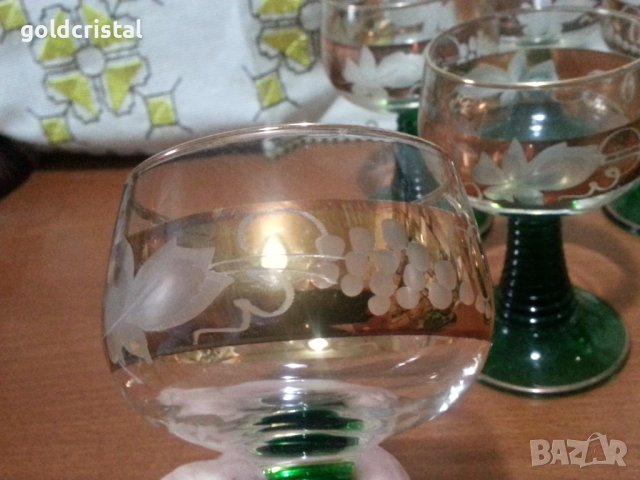 Френски кристални чаши , снимка 4 - Антикварни и старинни предмети - 43355800