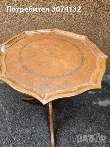 Помощна масичка с кожа, снимка 2 - Маси - 49069186