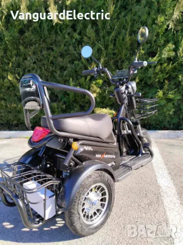 Двуместна електрическа триколка Vanguard Pudding 1800W-48V-20Ah - BLACK, снимка 4 - Инвалидни колички - 43641379