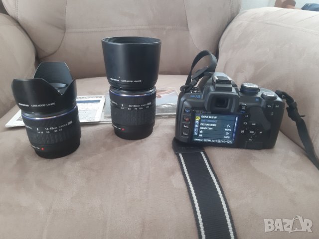 Фотоапарат Olympus E-520 с два обектива, снимка 2 - Фотоапарати - 39133336