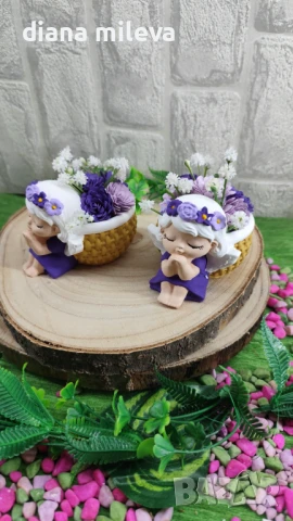 Ангелчета в цвят лилав!!, снимка 14 - Декорация за дома - 50773829