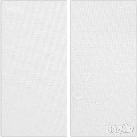 Тента за навес балкон, водоотблъскващо, UV-защита с връзки, навес за балкон, ШxД: 2 x 3 м, бяло, снимка 3 - Други стоки за дома - 47564097