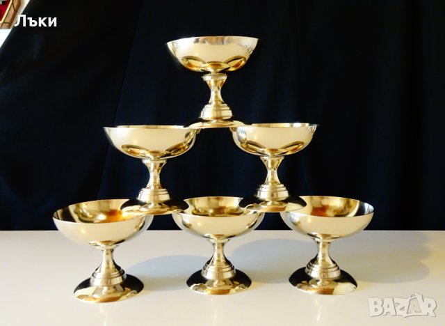 Английски бронзови чаши за вино,шампанско. 