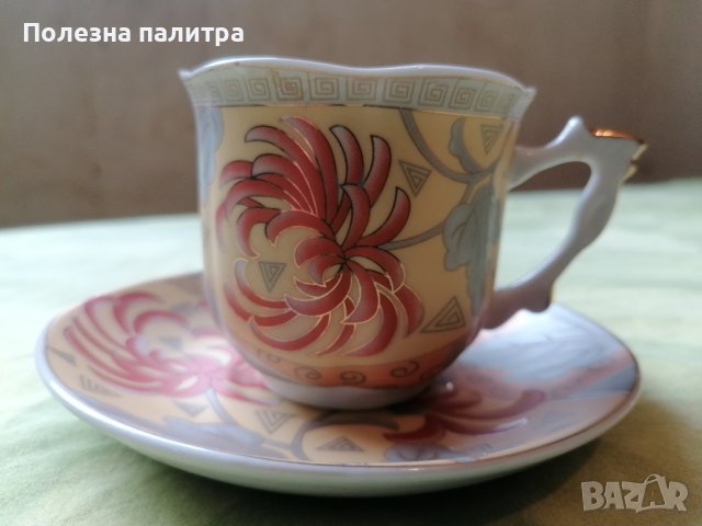 💕🧸🎁🌟Красив китайски порцеланов сервиз за чай/кафе Хризантеми, снимка 5 - Сервизи - 43867318