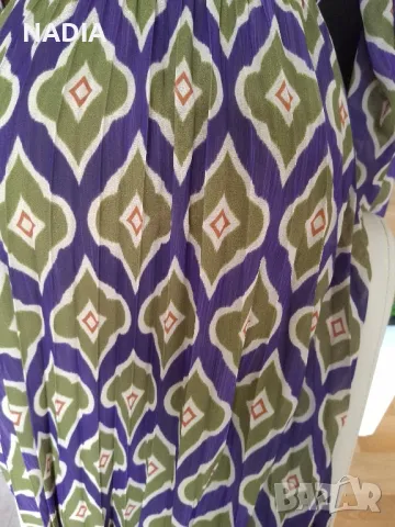Рокля зелено с лилаво, снимка 4 - Рокли - 50370316