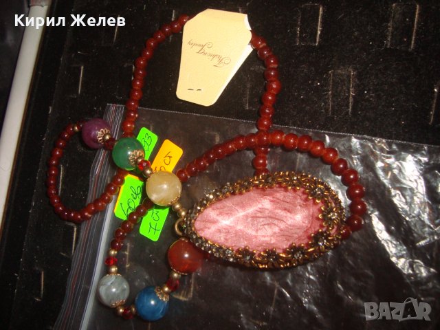 СКЪПОЦЕННО МАРКОВО НОВО МОДНО КОЛИЕ ОГЪРЛИЦА КАМЪНИ КРИСТАЛИ БРОНЗ 20593, снимка 13 - Колиета, медальони, синджири - 33423103