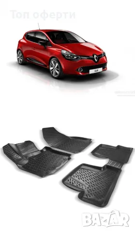 Гумени стелки RizLine съвместими с Renault Clio IV 2012-2019, снимка 6 - Аксесоари и консумативи - 48546142