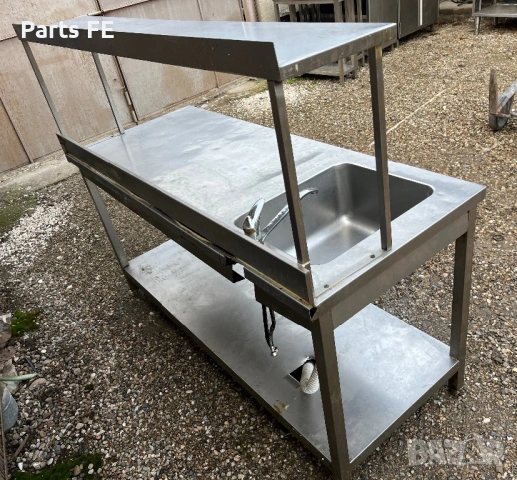 Професионална работна маса с мивка с надстройка неутрално оборудване, снимка 2 - Обзавеждане на кухня - 53054217