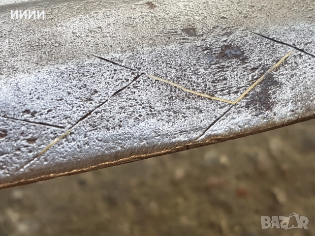 Абаджийска ножица 1866г със златни набивки , снимка 6 - Антикварни и старинни предмети - 52215674