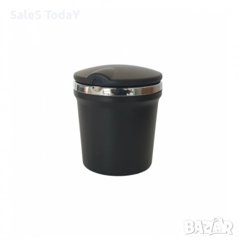 Пепелник за автомобил, син лед диод