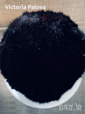 Шапка от заек с лъскав косъм  за модерни малки момичета, снимка 2 - Шапки - 52268547