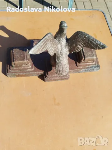 Мастилница масивна с гълъб, снимка 2 - Антикварни и старинни предмети - 49026564