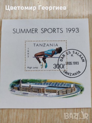 Блок Танзания 1993 година, снимка 1 - Филателия - 33301964