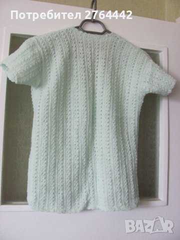 Нова плетена блуза в нежно зелено, снимка 4 - Други - 36957199