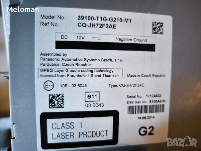 Продавам радио и CD за Хонда ЦРВ 4, снимка 3 - Части - 53296238