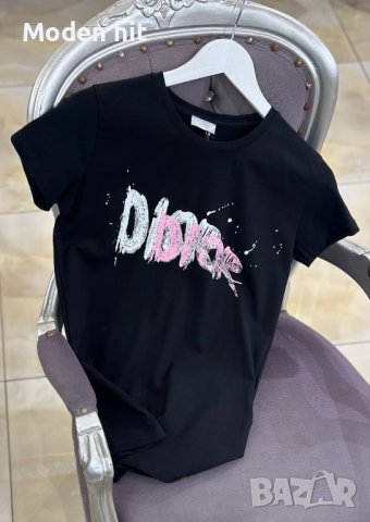 Dior дамски тениски висок клас реплика, снимка 3 - Тениски - 43892303