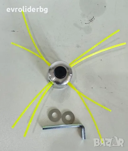 ШОК ЦЕНА!!! УНИВЕРСАЛНА АЛУМИНИЕВА ГЛАВА/ШПУЛА ЗА ТРИМЕРИ С КОРДА., снимка 5 - Градинска техника - 49368828