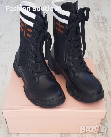 Дамски, кожени боти-чорап , снимка 2 - Дамски боти - 44035626