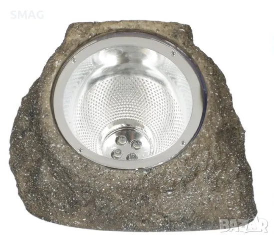 Слънчев соларен фенер LED камък дизайн 14.5x12.5x11cm S_1220606, снимка 2 - Соларни лампи - 49921148