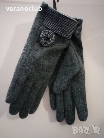 Диви дамски ръкавици от фина вълна Елегант , снимка 1 - Ръкавици - 43735130