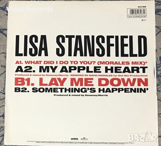 Lisa Stansfield – What Did I Do To You? Vinyl, 12", 33 ⅓ RPM, EP, снимка 2 - Грамофонни плочи - 43990707