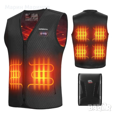 Загряваща жилетка за мъже USB електрическа - 3 температурни настройки