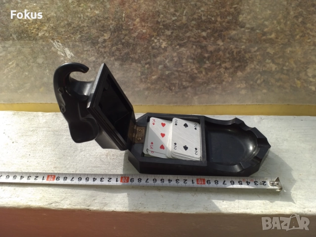 Пепелник от бакелит Gummon глава на слон + карти бонус, снимка 5 - Антикварни и старинни предмети - 52335665