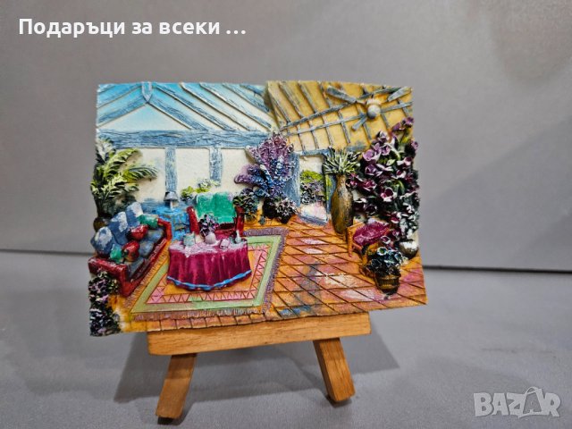 Идея за малки евтини Коледни подаръци! Подарък под 5лв! Красиви малки картини на стойка, снимка 11 - Картини - 43355710