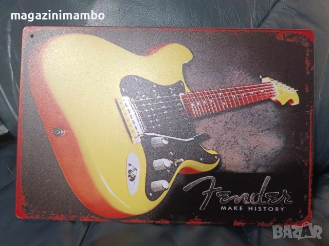  Fender Make History-метална табела(плакет), снимка 1 - Китари - 43144545