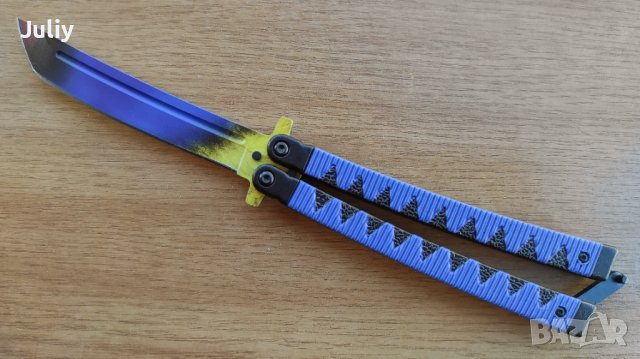 Сгъваем нож пеперуда - 2 цвята, снимка 4 - Ножове - 39189886