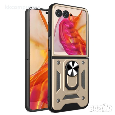 Motorola Razr 60 Slide Camera Lid /PC + TPU Удароустойчив Ring Holder Калъф и Протектор, снимка 4 - Резервни части за телефони - 50443738