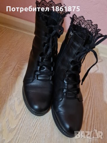 Дамски боти ест кожа, снимка 6 - Дамски боти - 35138110