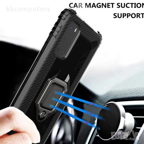 Samsung Galaxy S20 Plus Удароустойчив Carbon Fiber/ Finger Ring Калъф и Протектор, снимка 4 - Калъфи, кейсове - 51953849