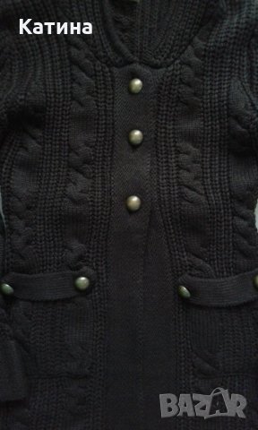 Дълга жилетка с качулка, снимка 3 - Жилетки - 26733816