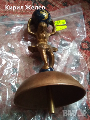 Бронзова статуетка атлас настройка на стенен часовник 50706, снимка 12 - Антикварни и старинни предмети - 53393088