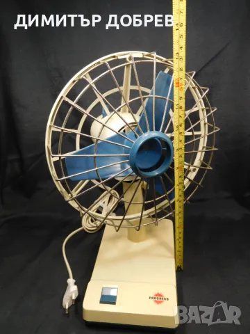 СТАР РЕТРО ОСЦИЛАТОРЕН НАСТОЛЕН/СТЕНЕН ВЕНТИЛАТОР PROGRESS GERMANY, снимка 9 - Антикварни и старинни предмети - 49447458