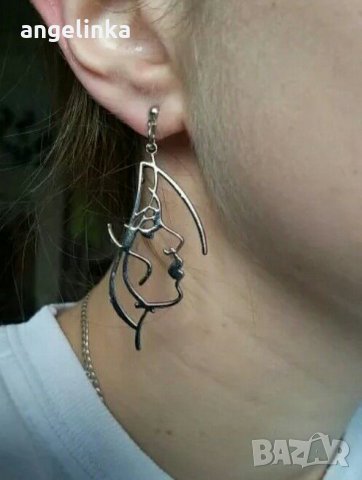 НОВИ Ефектни дамски висящи обеци, снимка 2 - Обеци - 27342580