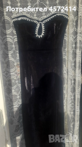 Класическа, черна рокля и дамско сако в оранжев цвят.  S. , снимка 3 - Рокли - 51456626