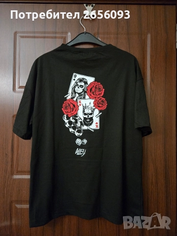 Черни тениски с щампа , снимка 2 - Тениски - 52644285