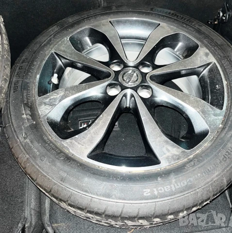 НИСАН NISSAN ОРИГИНАЛНИ 4бр 16" алуминиеви джанти + летни гуми 185/55/16, снимка 4 - Гуми и джанти - 50855996