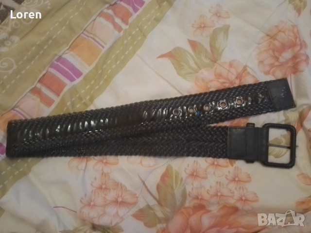 Подарявам!Колан черен еко кожа лак, снимка 2 - Колани - 52648531